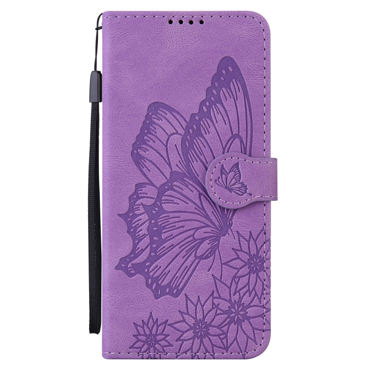 For iPhone 13 mini Retro Skin Feel Butterflies Embossing Horizontal Flip Leather Case with Holder & Card Slots & Wallet (Purple) - iPhone 13 mini Cases by buy2fix | Online Shopping UK | buy2fix