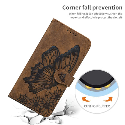 For iPhone 13 Pro Max Retro Skin Feel Butterflies Embossing Horizontal Flip Leather Case with Holder & Card Slots & Wallet (Brown) - iPhone 13 Pro Max Cases by buy2fix | Online Shopping UK | buy2fix