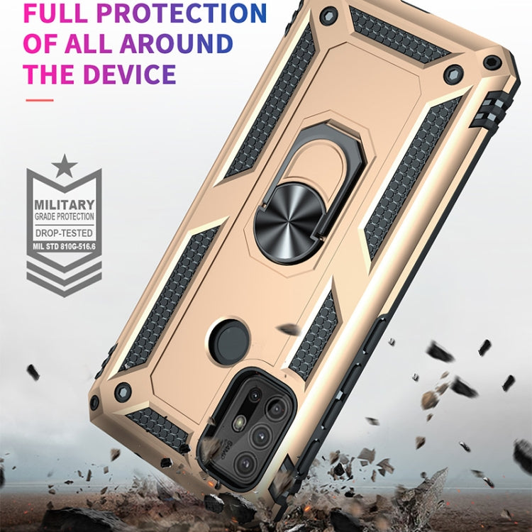For Motorola Moto G30 / G10 Shockproof TPU + PC Protective Case with 360 Degree Rotating Holder(Gold) - Motorola Cases by buy2fix | Online Shopping UK | buy2fix
