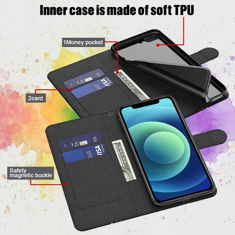 For iPhone 13 mini 3D Painting Pattern Horizontal Flip TPU + PU Leather Case with Holder & Card Slots & Wallet (Milky Way) - iPhone 13 mini Cases by buy2fix | Online Shopping UK | buy2fix