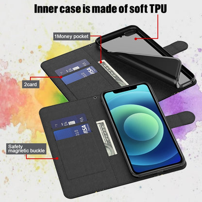 For iPhone 13 mini 3D Painting Pattern Horizontal Flip TPU + PU Leather Case with Holder & Card Slots & Wallet (Milky Way) - iPhone 13 mini Cases by buy2fix | Online Shopping UK | buy2fix