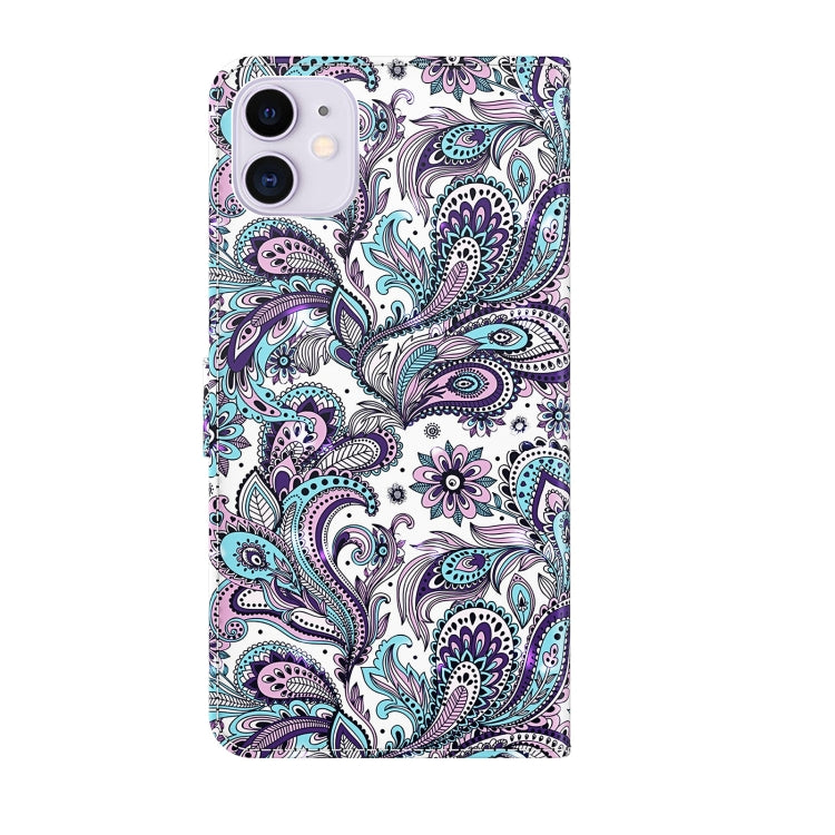 For iPhone 13 mini 3D Painting Pattern Horizontal Flip TPU + PU Leather Case with Holder & Card Slots & Wallet (Swirl Pattern) by buy2fix