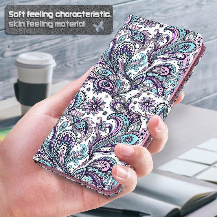 For iPhone 13 mini 3D Painting Pattern Horizontal Flip TPU + PU Leather Case with Holder & Card Slots & Wallet (Swirl Pattern) by buy2fix