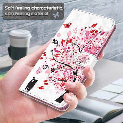 For iPhone 13 mini 3D Painting Pattern Horizontal Flip TPU + PU Leather Case with Holder & Card Slots & Wallet (Cat Under The Tree) by buy2fix