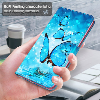 For iPhone 13 mini 3D Painting Pattern Horizontal Flip TPU + PU Leather Case with Holder & Card Slots & Wallet (Three Butterflies) - iPhone 13 mini Cases by buy2fix | Online Shopping UK | buy2fix