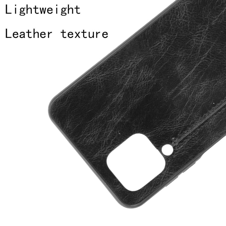 For Samsung Galaxy M32 4G Shockproof Sewing Cow Pattern Skin PC + PU + TPU Case(Black) by buy2fix