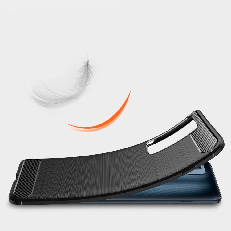 For Motorola Moto Edge 20 Pro Brushed Texture Carbon Fiber TPU Case(Red) - Motorola Cases by buy2fix | Online Shopping UK | buy2fix