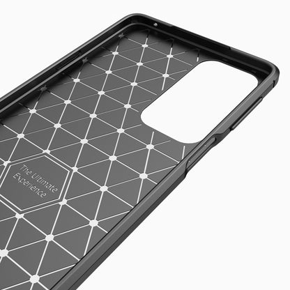 For Motorola Moto Edge 20 Brushed Texture Carbon Fiber TPU Case(Black) - Motorola Cases by buy2fix | Online Shopping UK | buy2fix