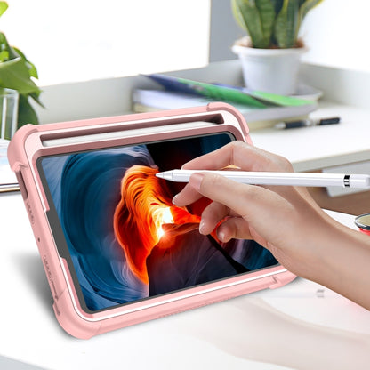 For iPad mini 6 Silicone + PC Shockproof Protective Tablet Case with Holder(Rose Gold) - iPad mini 6 Cases by buy2fix | Online Shopping UK | buy2fix