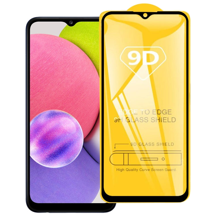 For Samsung Galaxy A03s 9D Full Glue Full Screen Tempered Glass Film - Galaxy Tempered Glass by buy2fix | Online Shopping UK | buy2fix