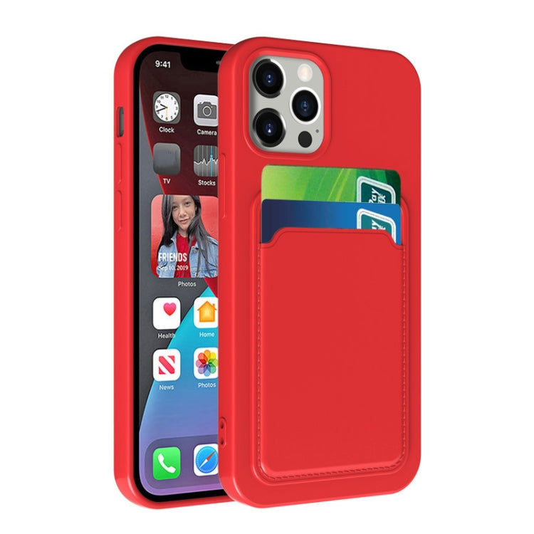 For iPhone 13 Pro TPU + Flannel Lining Shockproof Case with Card Slots (Orange) - iPhone 13 Pro Cases by buy2fix | Online Shopping UK | buy2fix