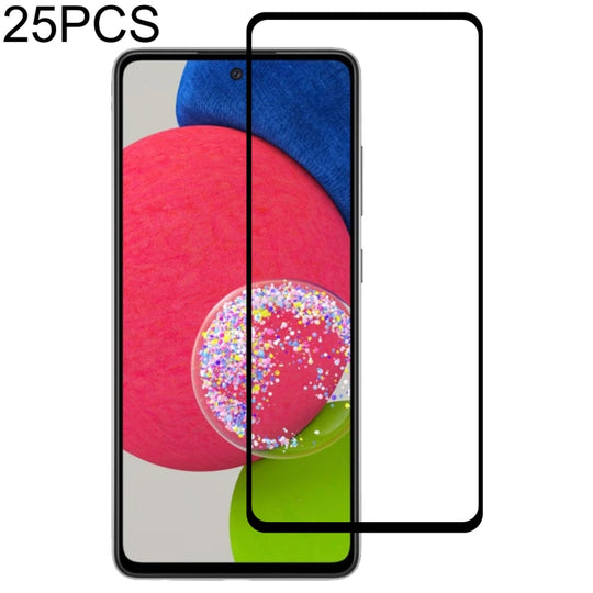 For Samsung Galaxy A52s 5G 25 PCS Full Glue Full Cover Screen Protector Tempered Glass Film
