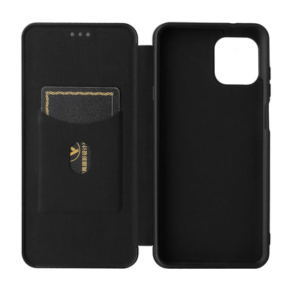 Carbon Fiber Texture Horizontal Flip TPU + PC + PU Leather Case with Card Slot For Motorola Edge 20 Lite(Black) - Motorola Cases by buy2fix | Online Shopping UK | buy2fix