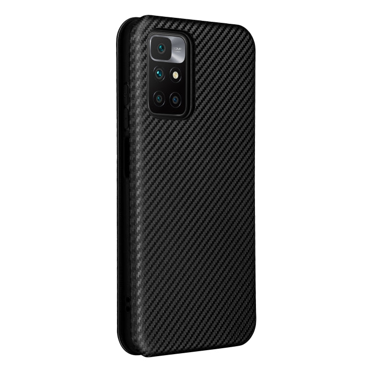 Carbon Fiber Texture Horizontal Flip TPU + PC + PU Leather Case with Card Slot For Xiaomi Redmi 10(Black) - Xiaomi Cases by buy2fix | Online Shopping UK | buy2fix