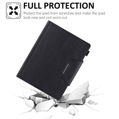 For iPad Pro 12.9 2022 / 2021 / 2020 / 2018 Solid Color Horizontal Flip Leather Tablet Case with Holder & Card Slot & Photo Frame & Wallet(Black) - iPad Pro 12.9 (2022/2021) Cases by buy2fix | Online Shopping UK | buy2fix
