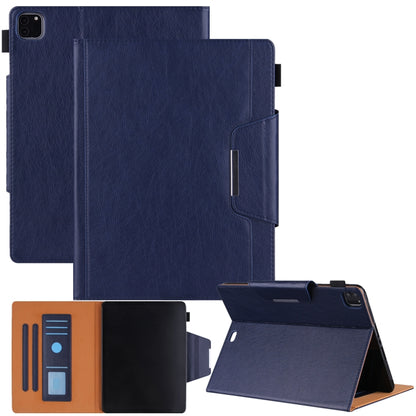 For iPad Pro 12.9 2022 / 2021 / 2020 / 2018 Solid Color Horizontal Flip Leather Tablet Case with Holder & Card Slot & Photo Frame & Wallet(Royal Blue) - iPad Pro 12.9 (2022/2021) Cases by buy2fix | Online Shopping UK | buy2fix