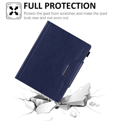 For iPad Pro 12.9 2022 / 2021 / 2020 / 2018 Solid Color Horizontal Flip Leather Tablet Case with Holder & Card Slot & Photo Frame & Wallet(Royal Blue) - iPad Pro 12.9 (2022/2021) Cases by buy2fix | Online Shopping UK | buy2fix