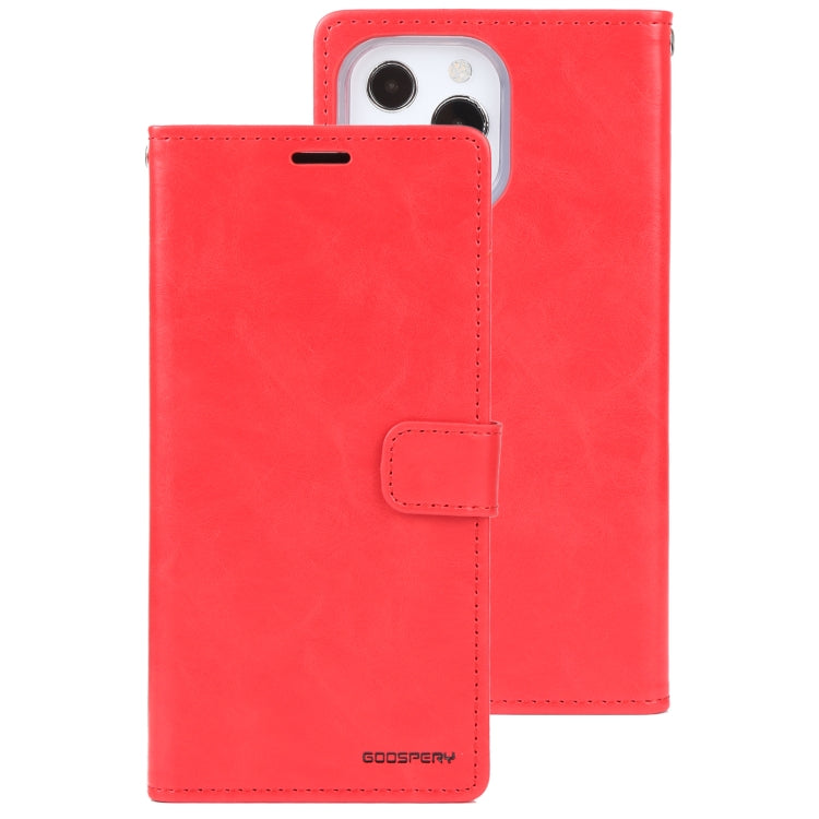 For iPhone 13 Pro GOOSPERY BLUE MOON Crazy Horse Texture Horizontal Flip Leather Case with Holder & Card Slot & Wallet (Red) - iPhone 13 Pro Cases by GOOSPERY | Online Shopping UK | buy2fix