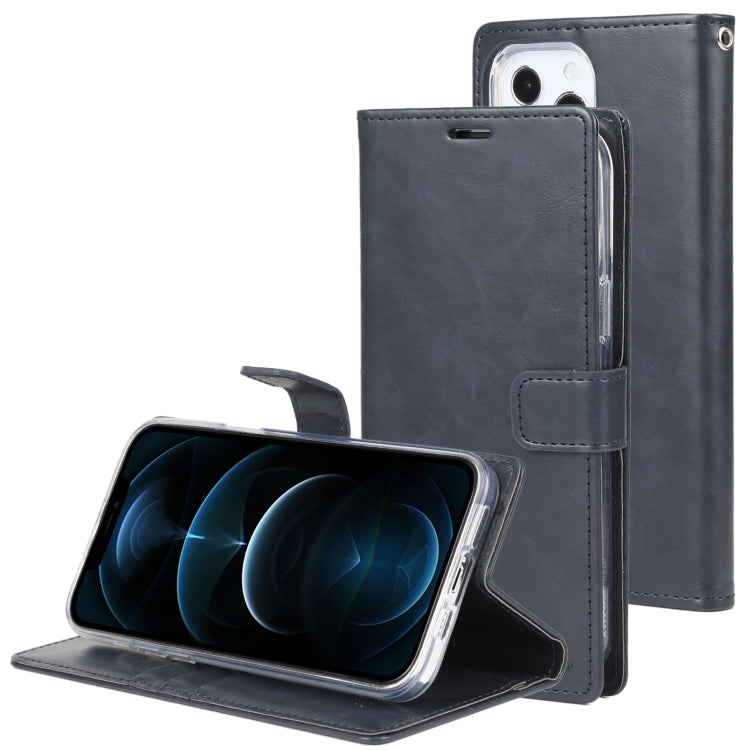 For iPhone 13 Pro GOOSPERY BLUE MOON Crazy Horse Texture Horizontal Flip Leather Case with Holder & Card Slot & Wallet (Dark Blue) - iPhone 13 Pro Cases by GOOSPERY | Online Shopping UK | buy2fix