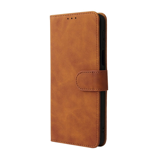 Solid Color Skin Feel Magnetic Buckle Horizontal Flip Calf Texture PU Leather Case with Holder & Card Slots & Wallet For Motorola Moto Edge 20 Pro(Brown) by buy2fix