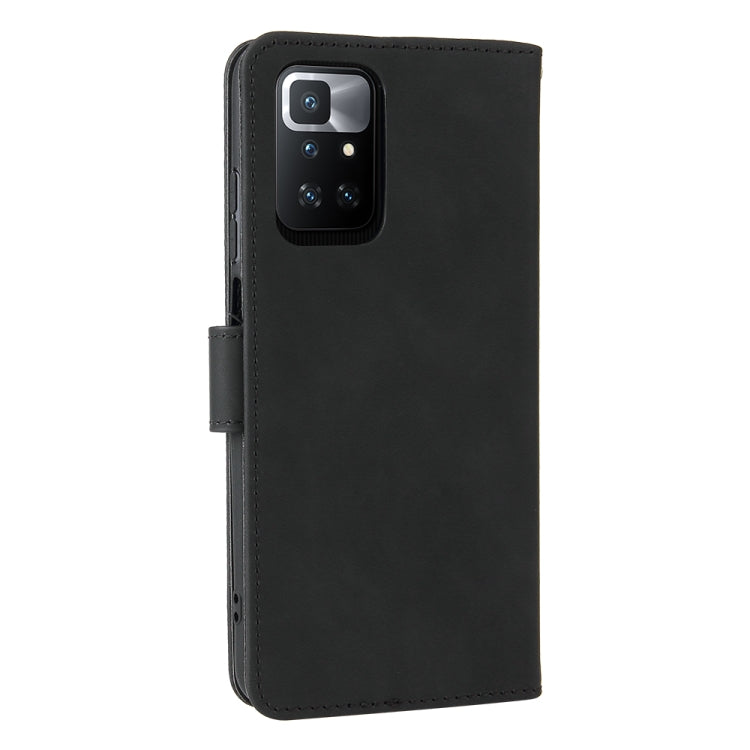 Solid Color Skin Feel Magnetic Buckle Horizontal Flip Calf Texture PU Leather Case with Holder & Card Slots & Wallet For Xiaomi Redmi 10(Black) - Xiaomi Cases by buy2fix | Online Shopping UK | buy2fix