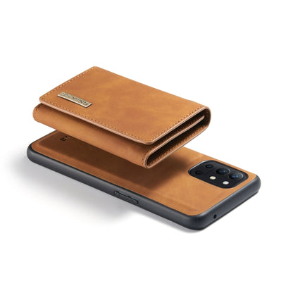 DG.MING M1 Series 3-Fold Multi Card Wallet  Back Cover Shockproof Case with Holder Function For OnePlus 9R(Brown) - OnePlus Cases by DG.MING | Online Shopping UK | buy2fix