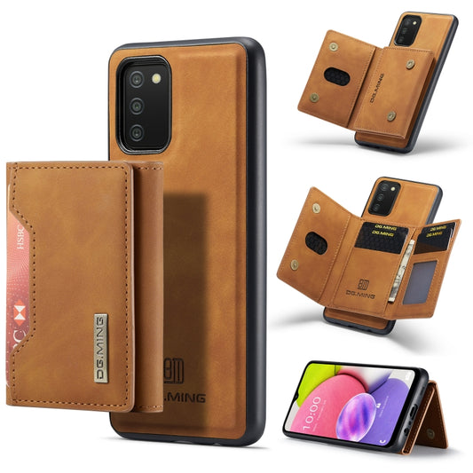 DG.MING M2 Series 3-Fold Multi Card Bag Back Cover Shockproof Case with Wallet & Holder Function For Samsung Galaxy A03s EU Version(Brown) - Galaxy Phone Cases by DG.MING | Online Shopping UK | buy2fix