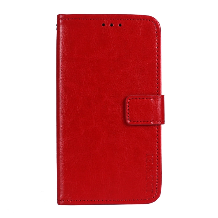 For iPhone 13 mini idewei Crazy Horse Texture Horizontal Flip Leather Case with Holder & Card Slots & Wallet (Red) - iPhone 13 mini Cases by idewei | Online Shopping UK | buy2fix