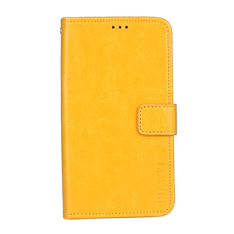For iPhone 13 Pro Max idewei Crazy Horse Texture Horizontal Flip Leather Case with Holder & Card Slots & Wallet (Yellow) - iPhone 13 Pro Max Cases by idewei | Online Shopping UK | buy2fix