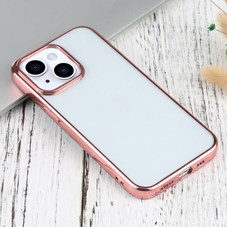 For iPhone 13 Ultra-thin Electroplating TPU Protective Case(Pink) by buy2fix