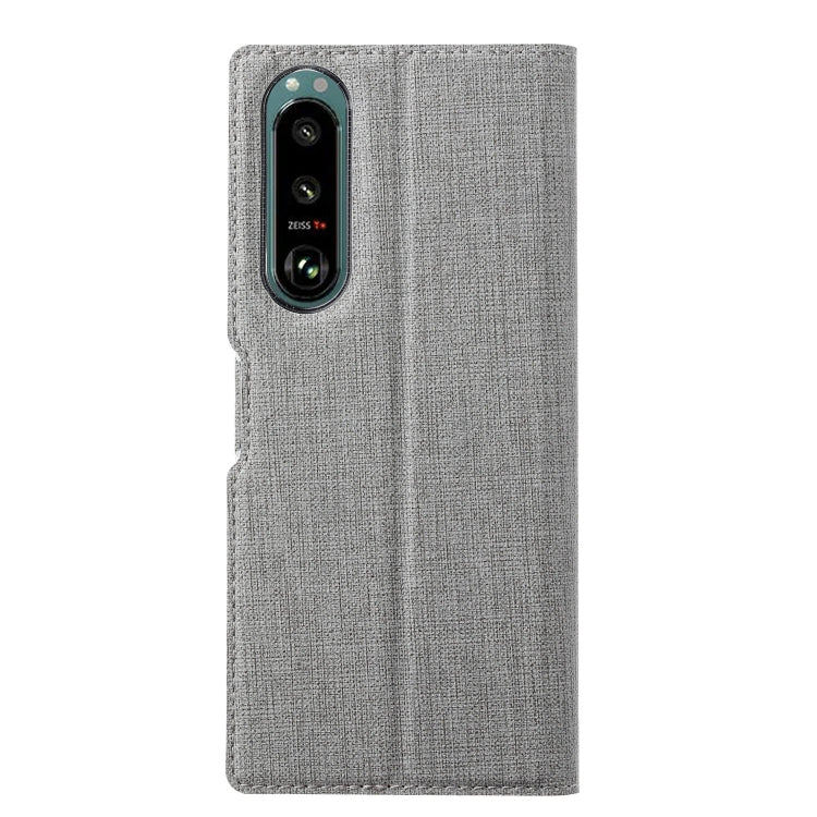 For Sony Xperia 5 III ViLi DMX Series Shockproof TPU + PU Leather Magnetic Attraction Horizontal Flip Case with Card Slot & Holder(Grey) - Sony Cases by ViLi | Online Shopping UK | buy2fix