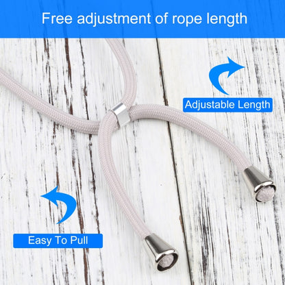 For iPhone 13 Four-corner Shockproof Transparent TPU Protective Case with Lanyard(Apricot) by buy2fix