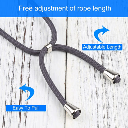 For iPhone 13 Four-corner Shockproof Transparent TPU Protective Case with Lanyard(Grey) by buy2fix