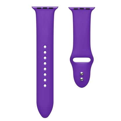 Double Nail Silicone Strap Watch Band For Apple Watch Series 9&8&7 41mm / SE 3&SE 2&6&SE&5&4 40mm / 3&2&1 38mm(Purple) - Watch Bands by buy2fix | Online Shopping UK | buy2fix