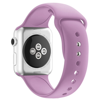 Double Nail Silicone Strap Watch Band For Apple Watch Series 9&8&7 41mm / SE 3&SE 2&6&SE&5&4 40mm / 3&2&1 38mm(Lavender) by buy2fix