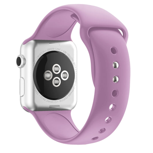 Double Nail Silicone Strap Watch Band For Apple Watch Series 9&8&7 41mm / SE 3&SE 2&6&SE&5&4 40mm / 3&2&1 38mm(Lavender) by buy2fix