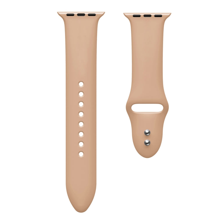 Double Nail Silicone Strap Watch Band For Apple Watch Ultra 49mm&Watch Ultra 2 49mm / Series 9&8&7 45mm / SE 3&SE 2&6&SE&5&4 44mm / 3&2&1 42mm(Walnut Brown) - Watch Bands by buy2fix | Online Shopping UK | buy2fix