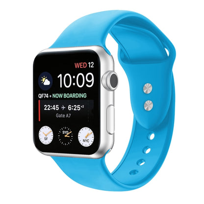 Double Nail Silicone Strap Watch Band For Apple Watch Ultra 49mm&Watch Ultra 2 49mm / Series 9&8&7 45mm / SE 3&SE 2&6&SE&5&4 44mm / 3&2&1 42mm(Blue) - Watch Bands by buy2fix | Online Shopping UK | buy2fix