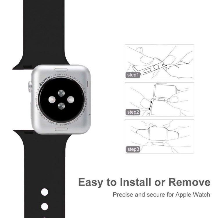 Double Nail Silicone Strap Watch Band For Apple Watch Ultra 49mm&Watch Ultra 2 49mm / Series 9&8&7 45mm / SE 3&SE 2&6&SE&5&4 44mm / 3&2&1 42mm(Silt) - Watch Bands by buy2fix | Online Shopping UK | buy2fix