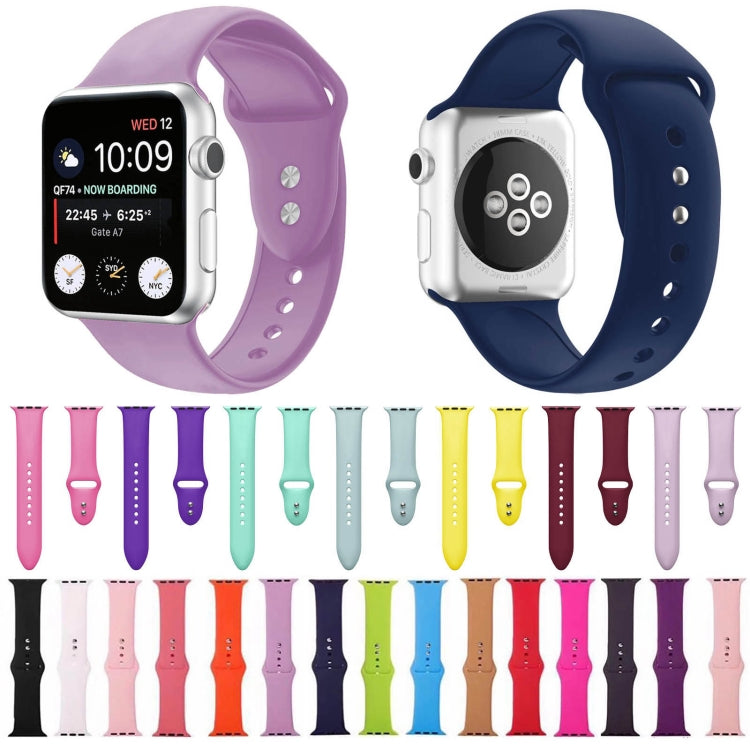 Double Nail Silicone Strap Watch Band For Apple Watch Ultra 49mm&Watch Ultra 2 49mm / Series 9&8&7 45mm / SE 3&SE 2&6&SE&5&4 44mm / 3&2&1 42mm(Dark Purple) - Watch Bands by buy2fix | Online Shopping UK | buy2fix