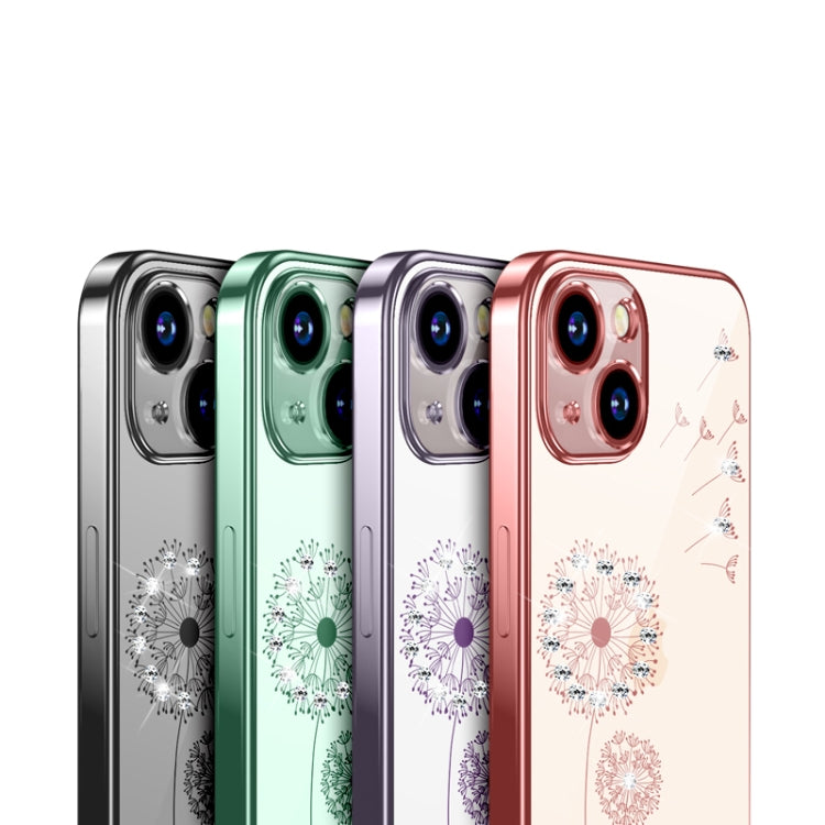 For iPhone 13 Pro Electroplating Diamond Dandelion Pattern TPU Shockproof Protective Case (Rose Gold) - iPhone 13 Pro Cases by buy2fix | Online Shopping UK | buy2fix