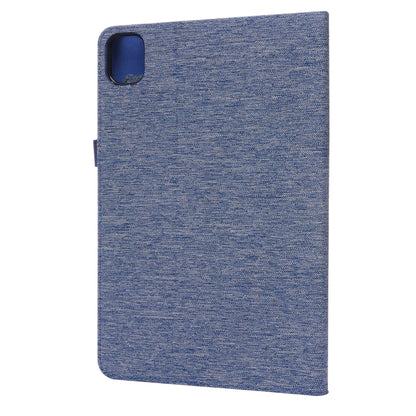 For Xiaomi Pad 5 / 5 Pro Horizontal Flip TPU + Fabric PU Leather Protective Case with Name Card Clip(Dark Blue) - More Tablet Cases by buy2fix | Online Shopping UK | buy2fix