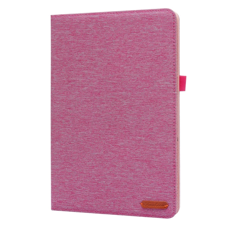 For Xiaomi Pad 5 / 5 Pro Horizontal Flip TPU + Fabric PU Leather Protective Case with Name Card Clip(Rose Red) - More Tablet Cases by buy2fix | Online Shopping UK | buy2fix