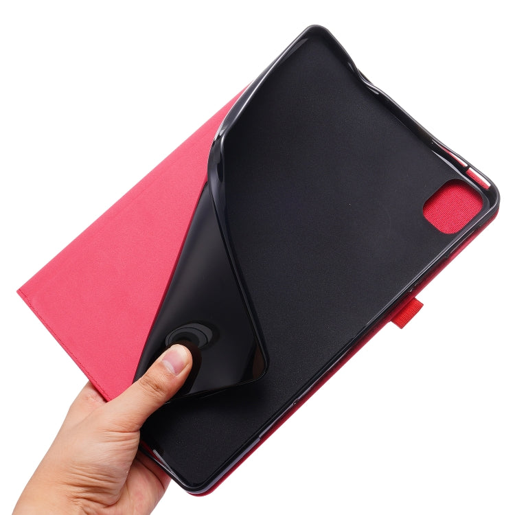 For Xiaomi Pad 5 / 5 Pro Horizontal Flip TPU + Fabric PU Leather Protective Case with Name Card Clip(Red) - More Tablet Cases by buy2fix | Online Shopping UK | buy2fix