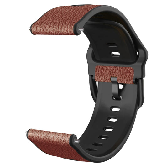 20mm Two-layer Cowhide Leather Watch Band(Brown) - Watch Bands by buy2fix | Online Shopping UK | buy2fix