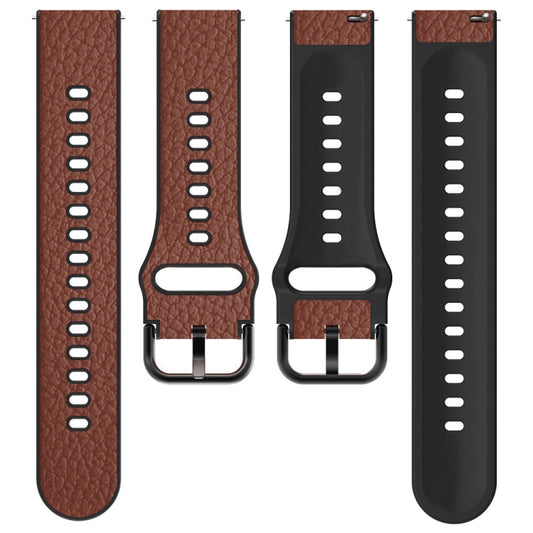 22mm Two-layer Cowhide Leather Watch Band(Brown) by buy2fix