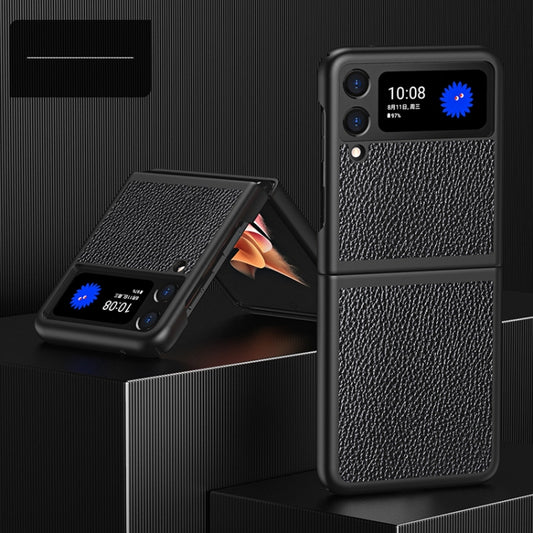 For Samsung Galaxy Z Flip3 5G Cross Texture All Inclusive Shockproof Protective Case(Black) by buy2fix