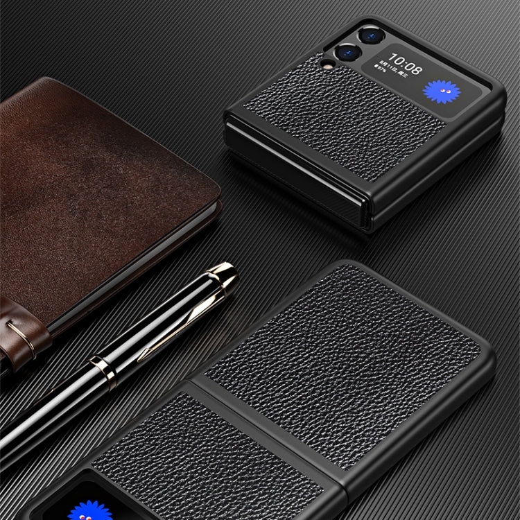 For Samsung Galaxy Z Flip3 5G Cross Texture All Inclusive Shockproof Protective Case(Blue) by buy2fix