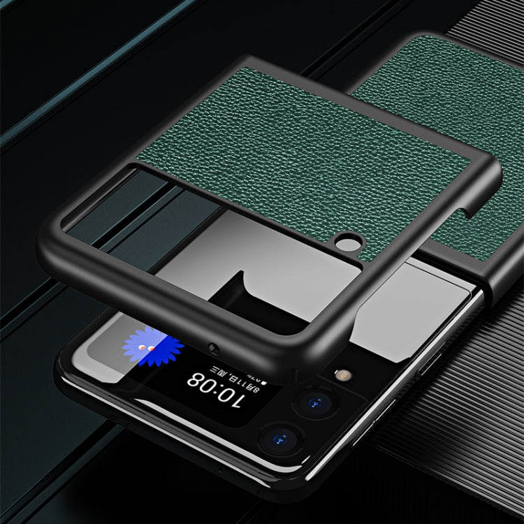 For Samsung Galaxy Z Flip3 5G Cross Texture All Inclusive Shockproof Protective Case(Blue) by buy2fix