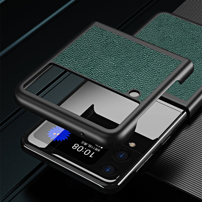 For Samsung Galaxy Z Flip3 5G Cross Texture All Inclusive Shockproof Protective Case(Red) by buy2fix